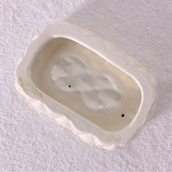 Vintage Arnels Iridescent Ceramic Quilted Textured Soap Dish - Picture 9 of 13